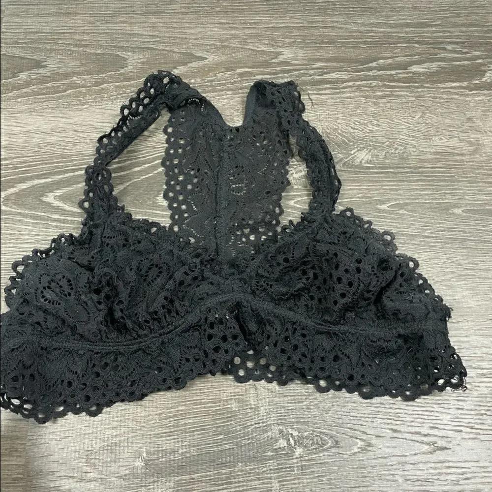 Altar’d State black racerback lace crochet bralette